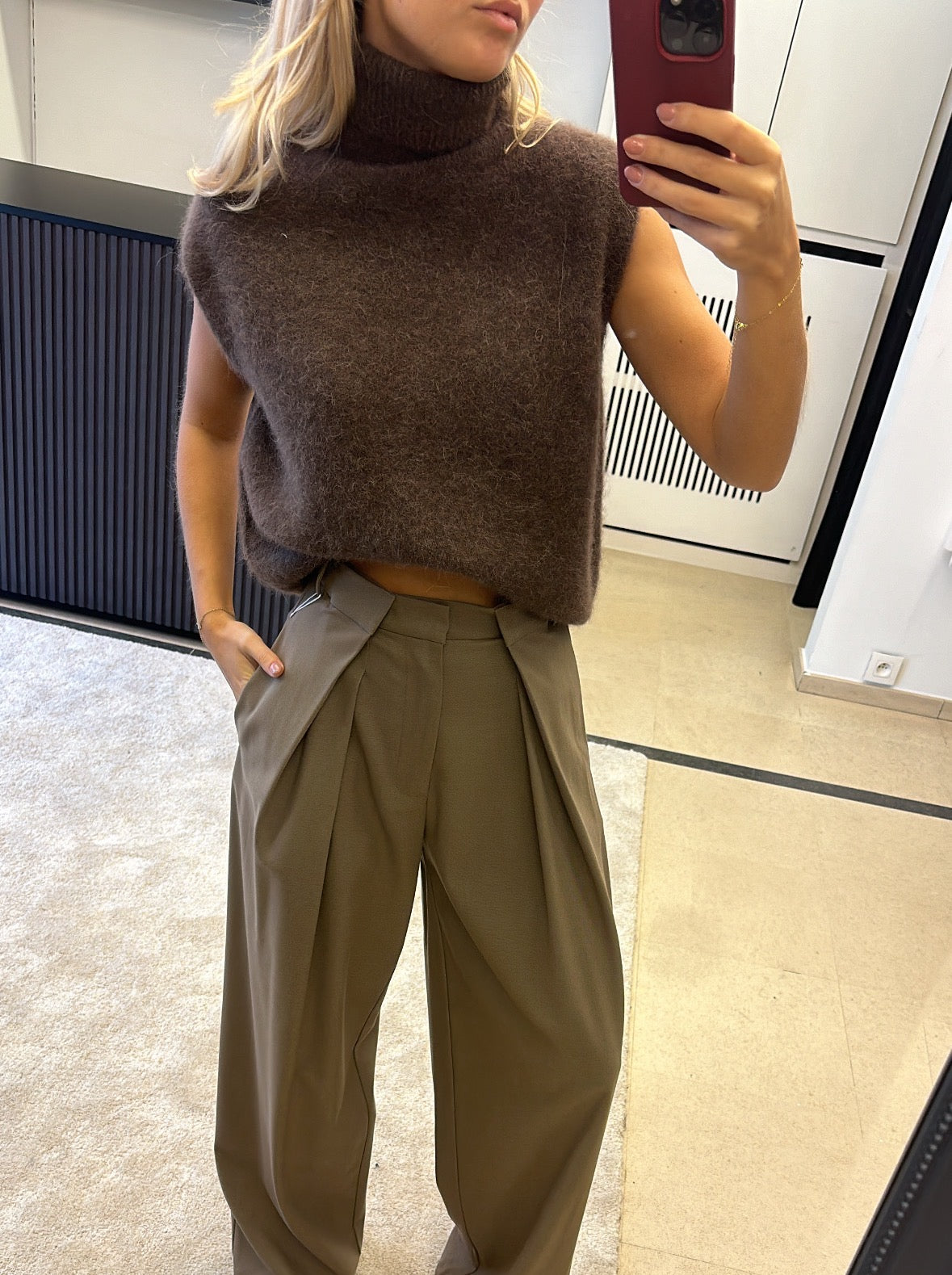 Turtleneck knit - brown