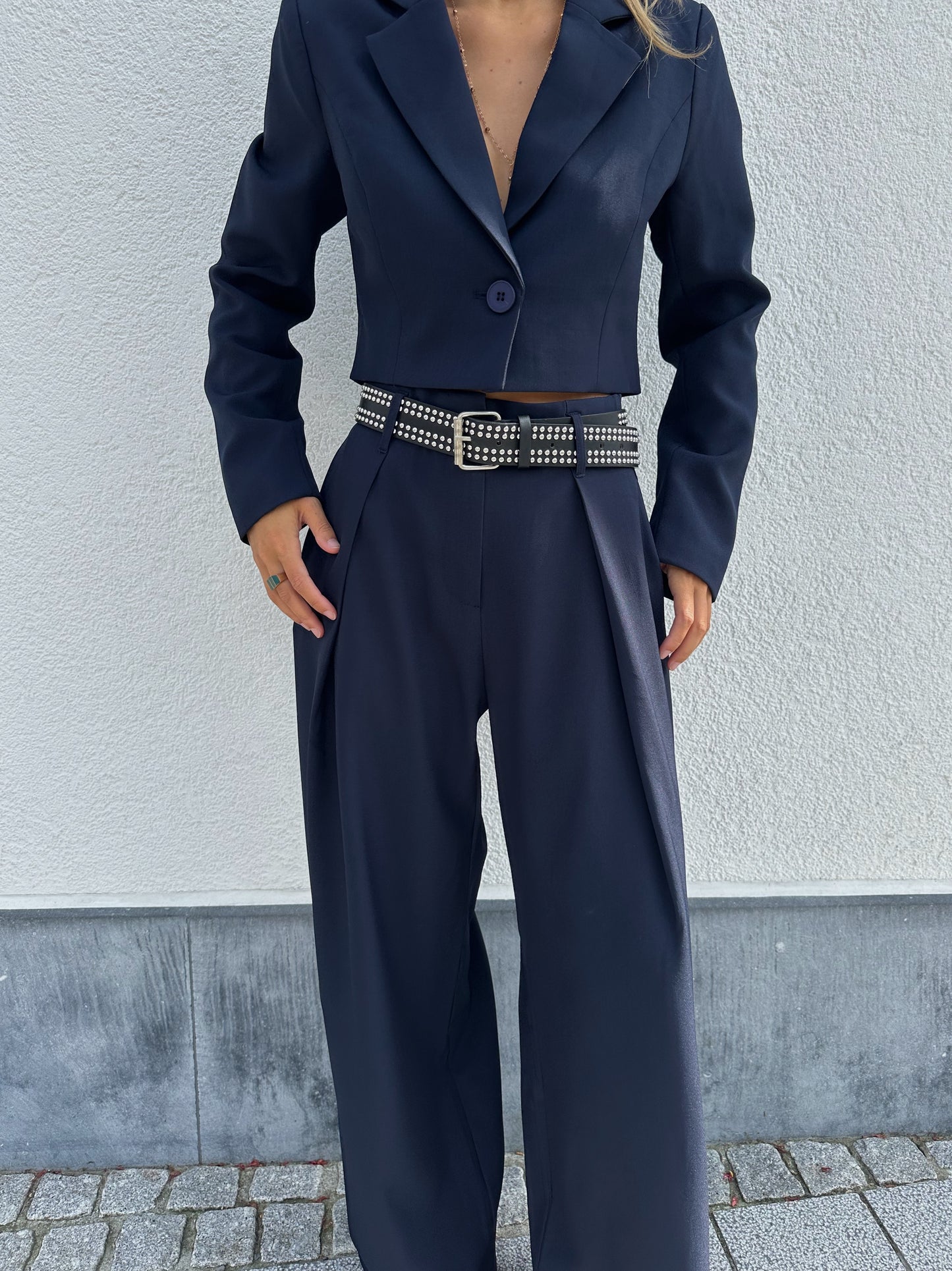 Dark blue suit