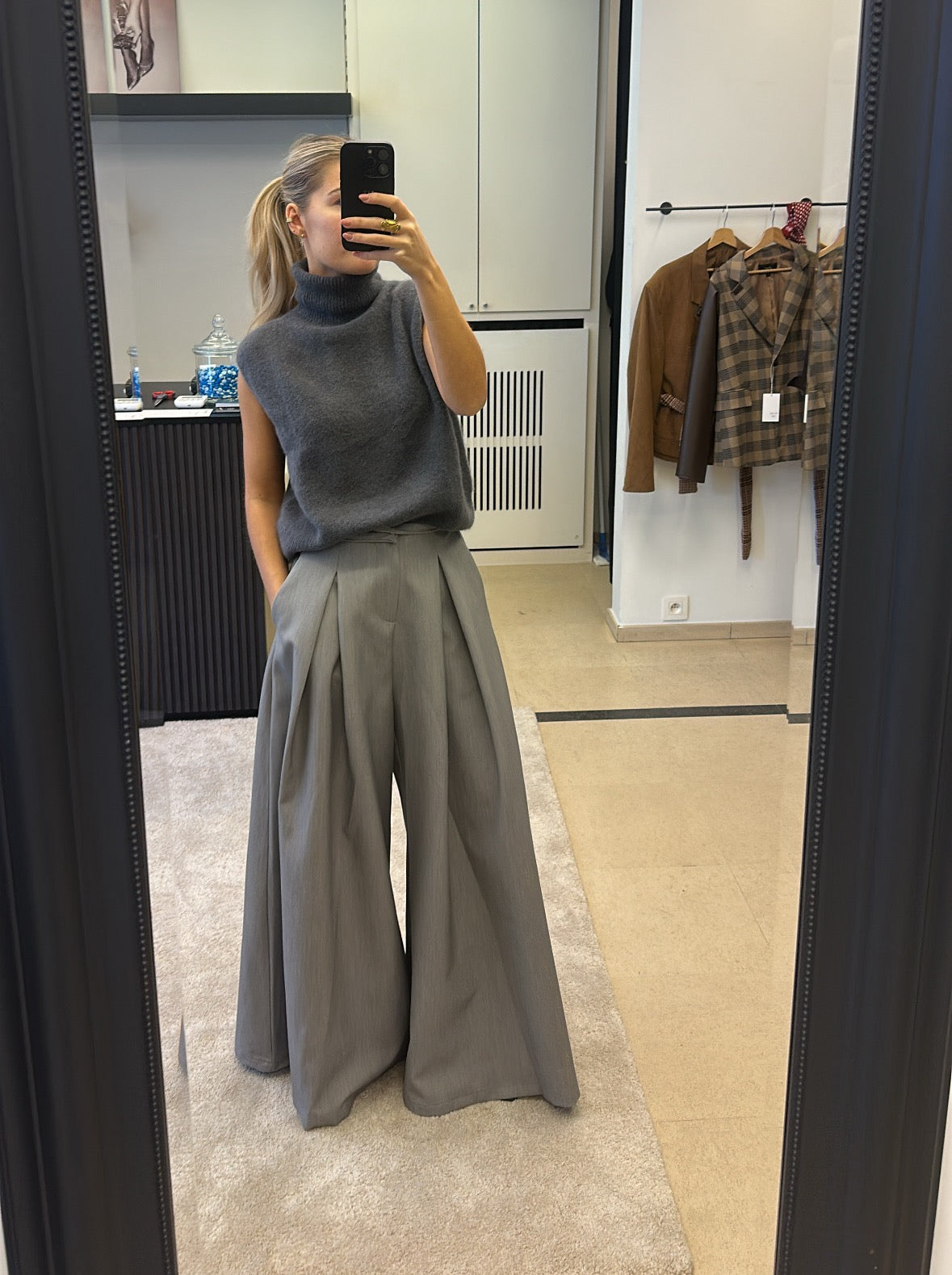 Turtleneck knit - grey