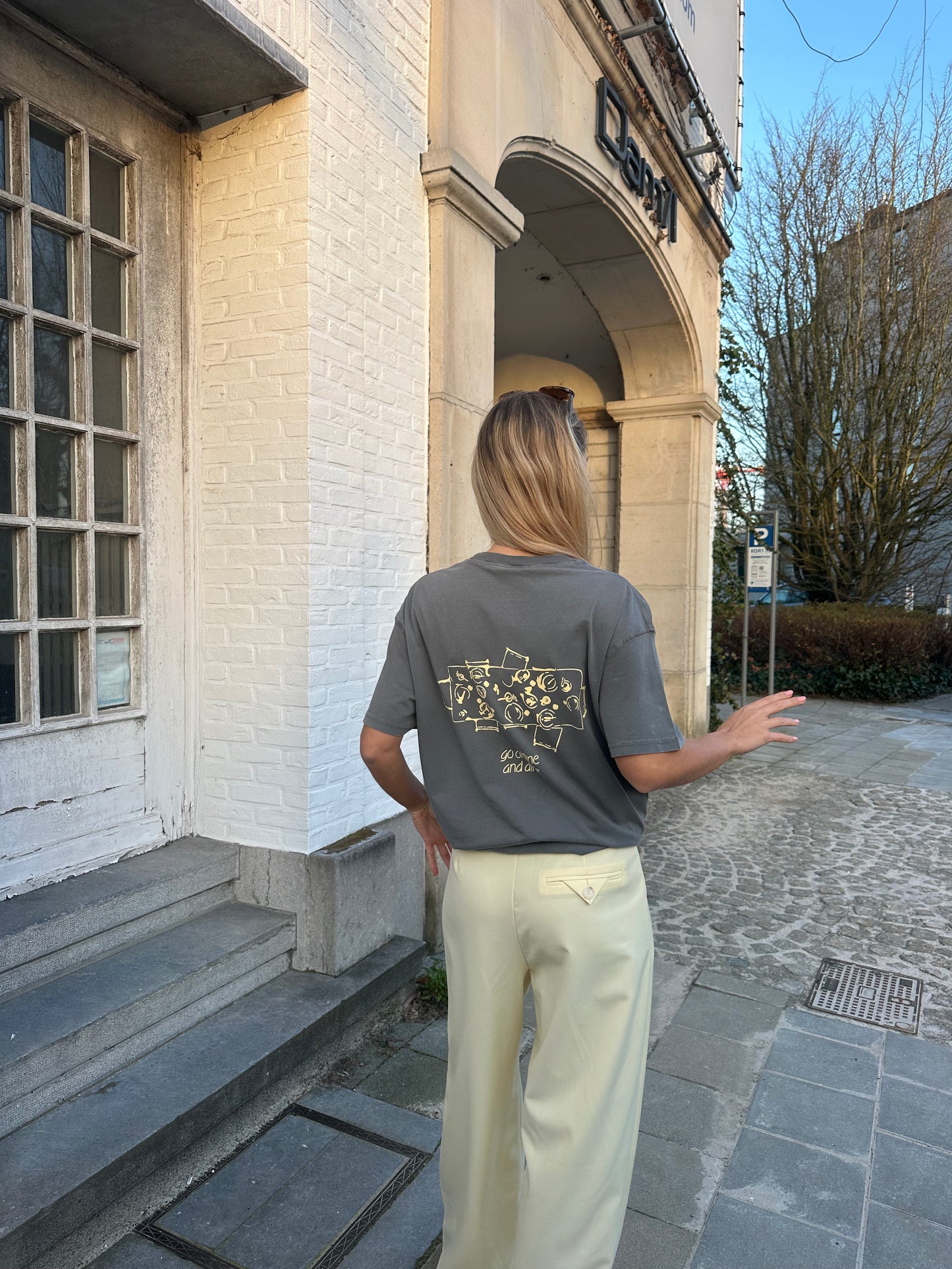 Wide leg pants - Yellow