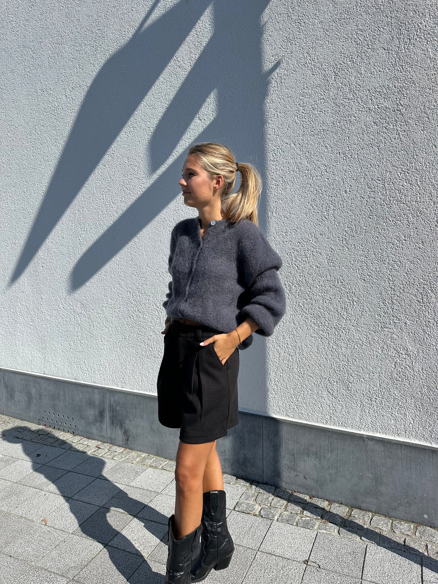 Pull mohair dark grey