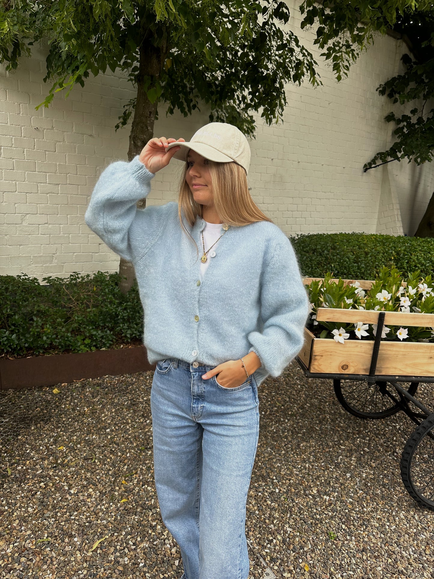 Pull mohair light - blue