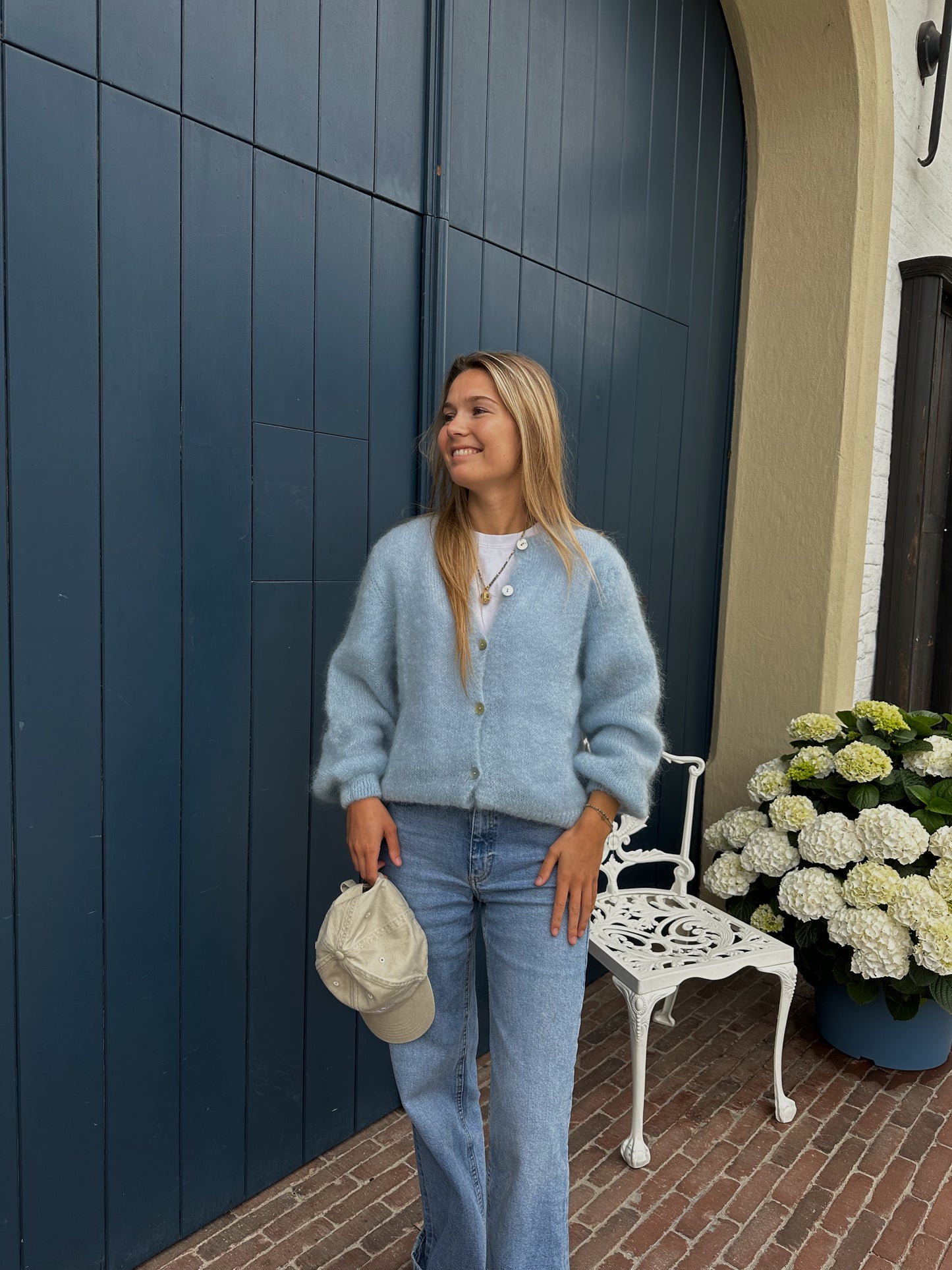 Pull mohair light - blue