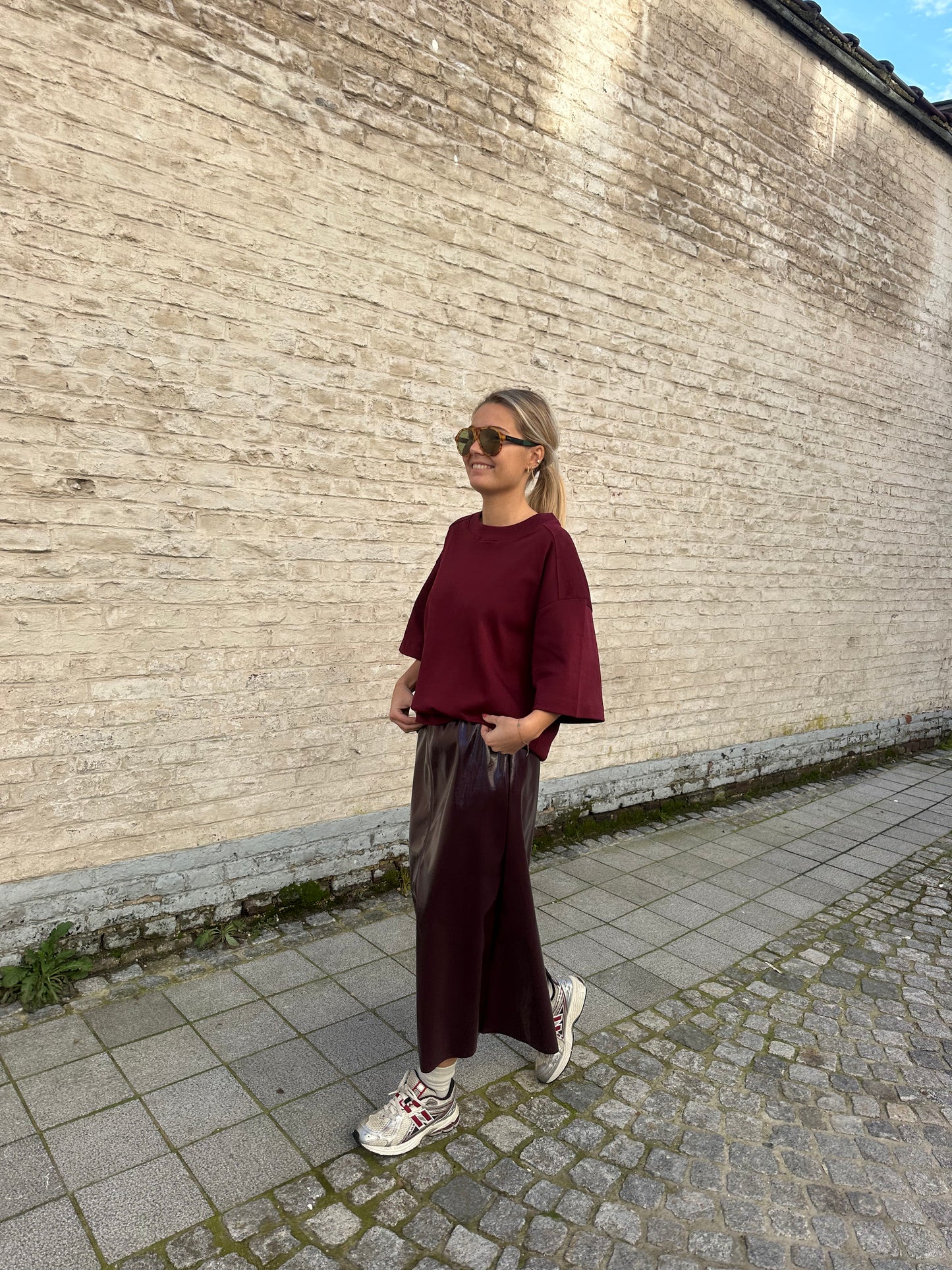 Oversized shirt - bordeaux