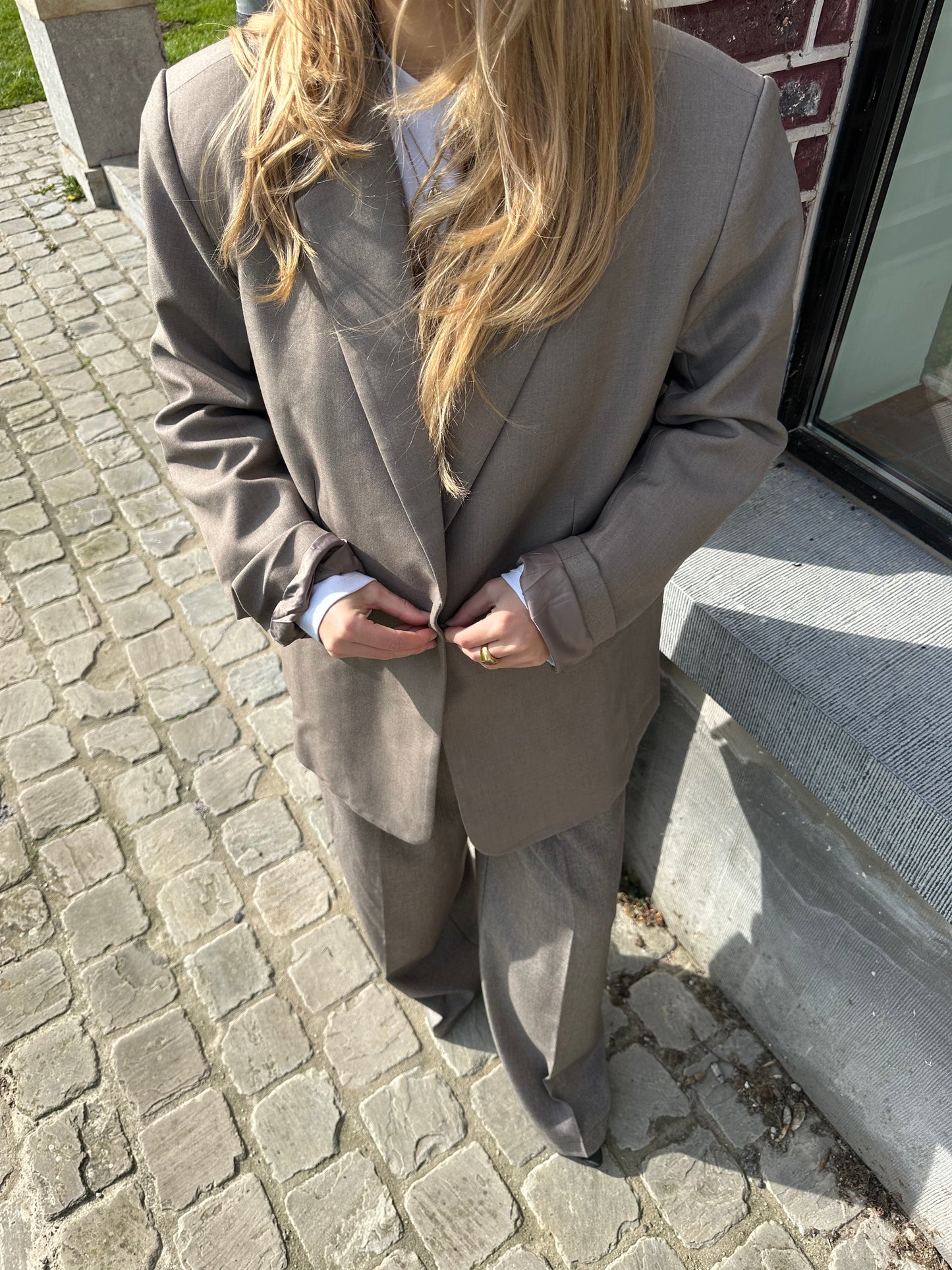 Oversized blazer - brown