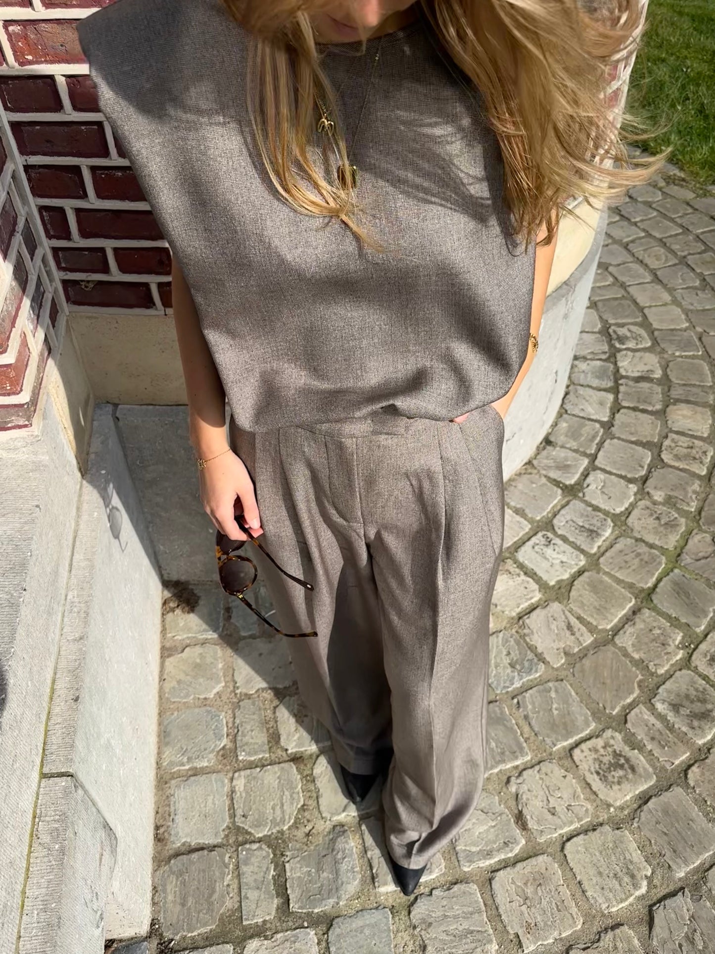 Straight pants - brown