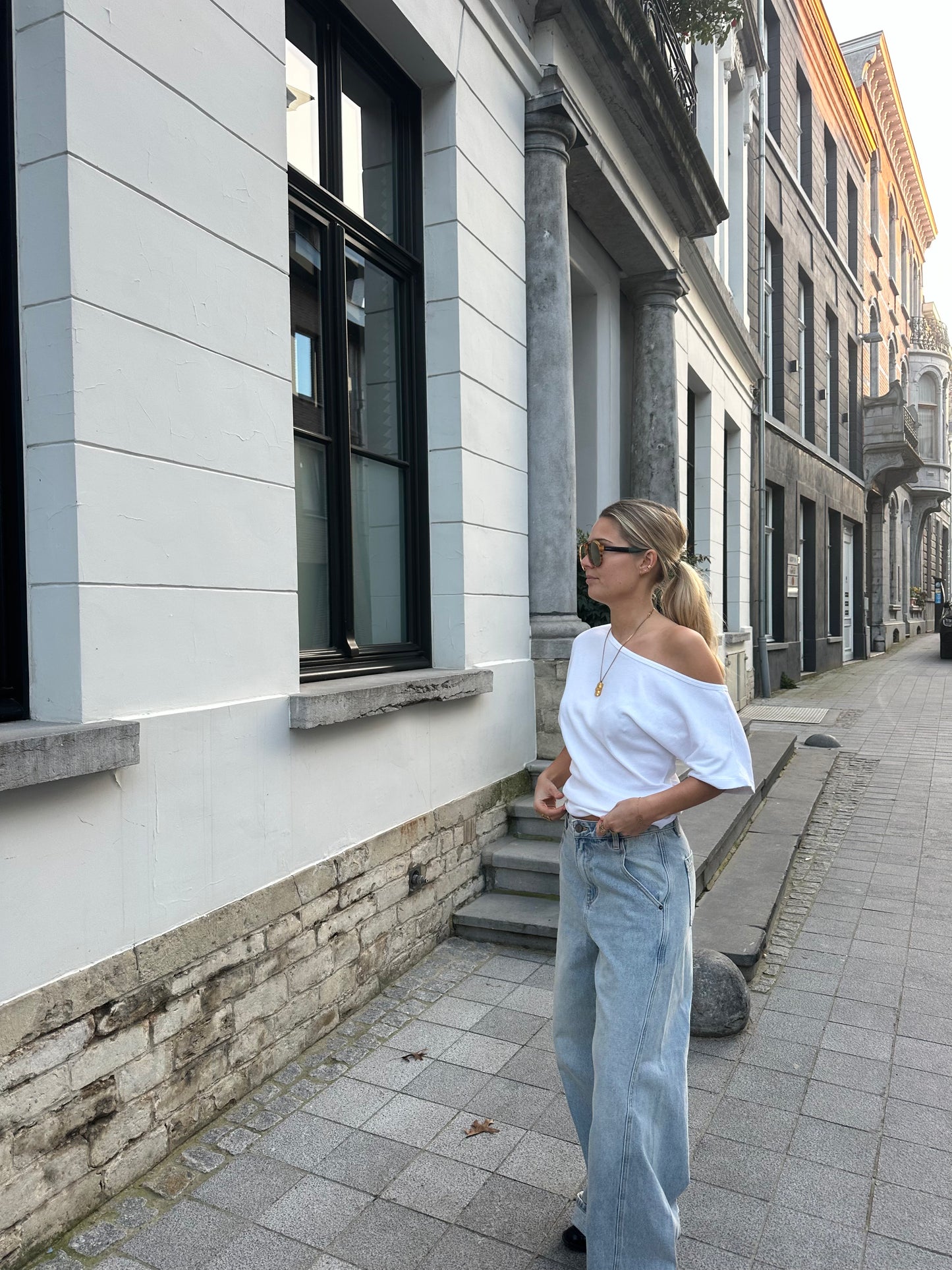 Off shoulder t-shirt