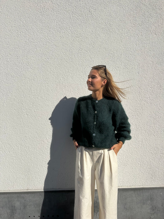 Mohair cardigan - Dark green