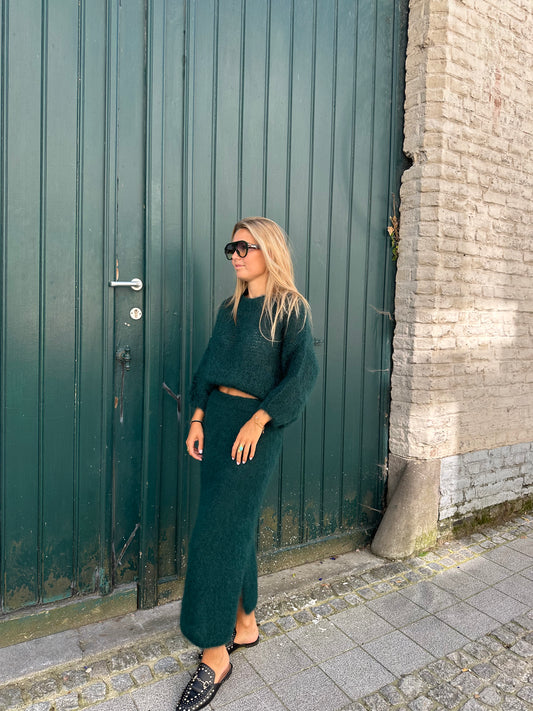 Mohair skirt green