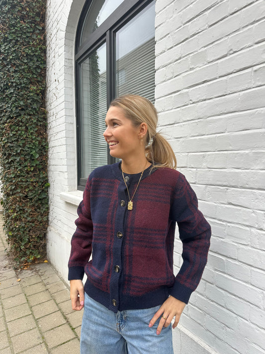 Mila knit - navy/bordeaux