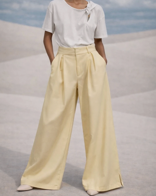 Wide leg pants - Yellow