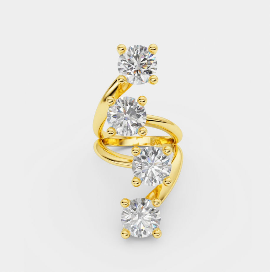 Quatro diamond ring