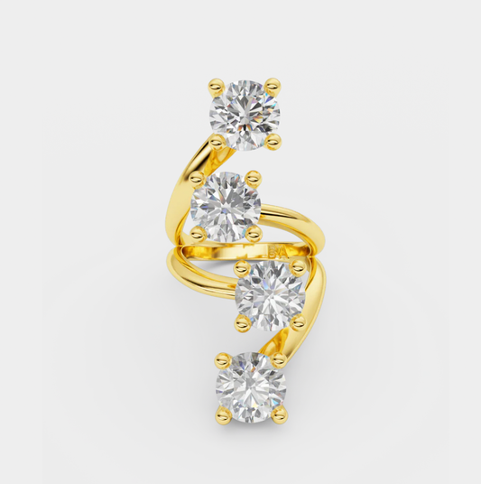 Quatro diamond ring