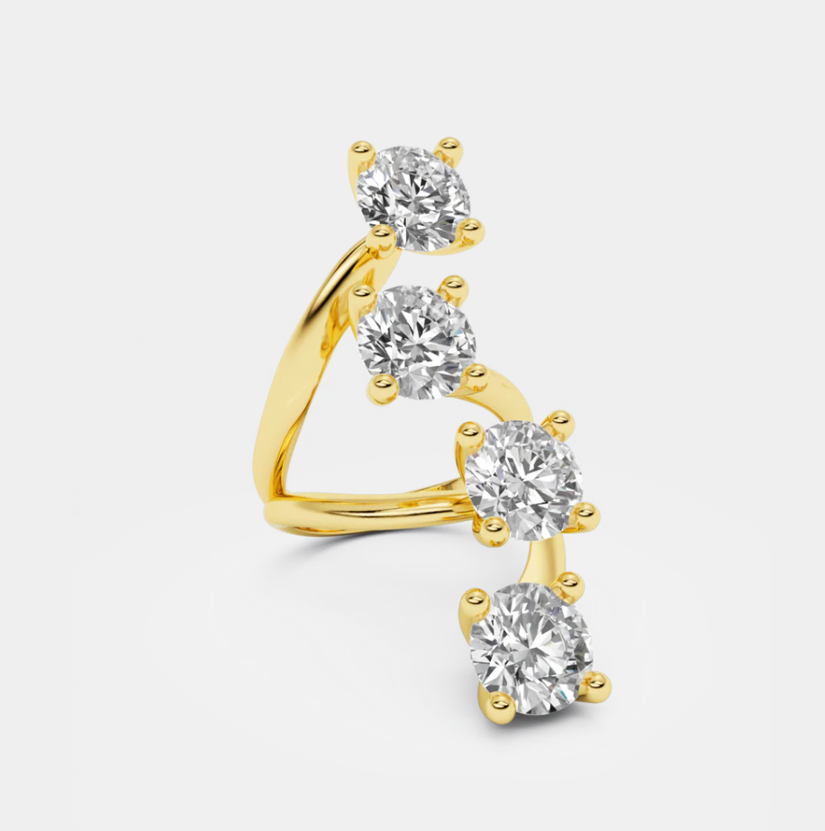 Quatro diamond ring
