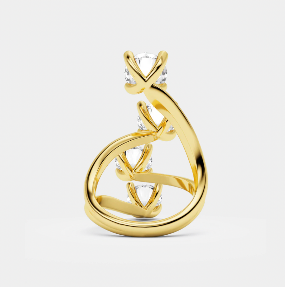 Quatro diamond ring